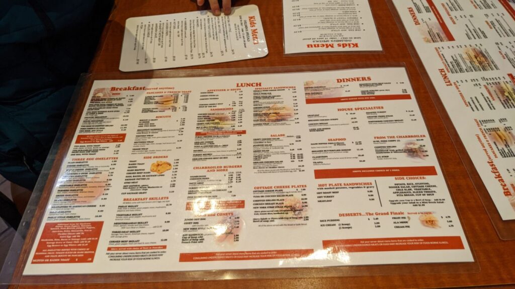 Saline Inn Menu 3